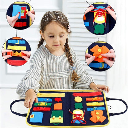 Montessori Busy Book for Toddlers – Soft Felt Sensory Learning Board