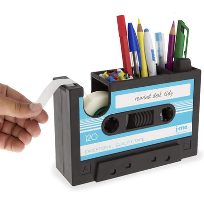 Retro Multifunctional Desktop Pen Holder & Stationery Organizer Box – Small Size